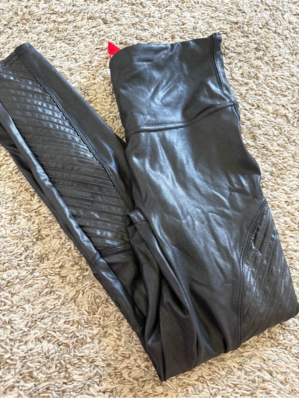 NWOT SPANX Faux Leather Leggings in Black
